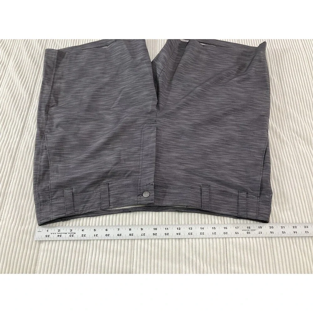 Callaway Golf Shorts Mens 40 Gray Zigzag Print Flex Fit Moisture Wicking Stretch